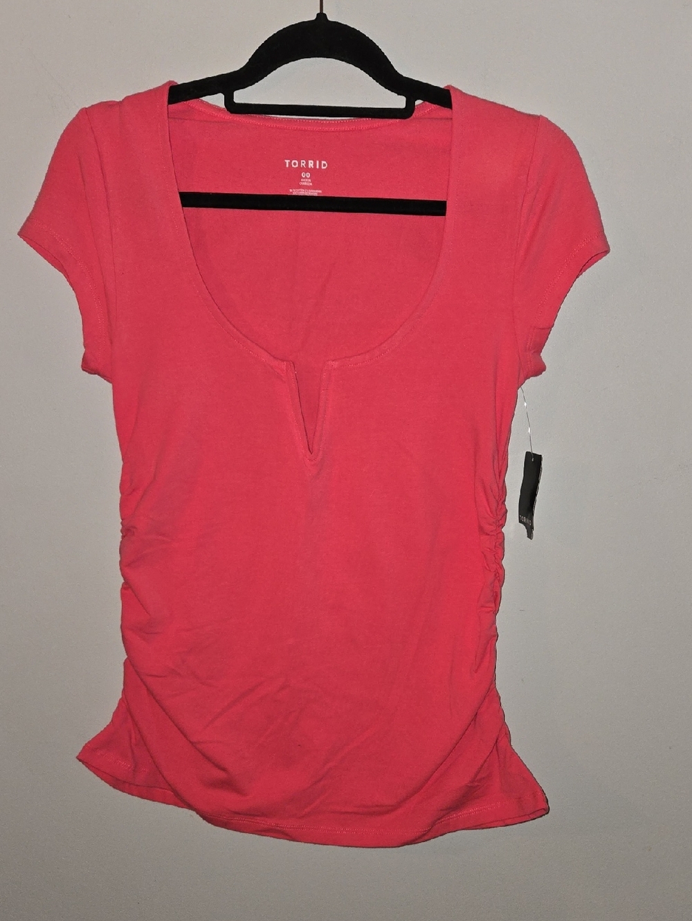 torrid Coral Pink Scoop Neck Short Sleeve Top